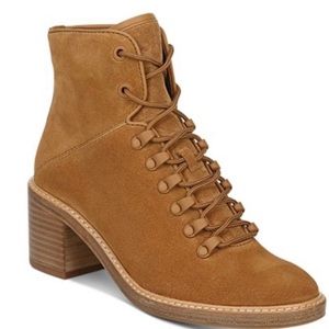 Vince beige suede tie up boots, never worn. Size 8.5